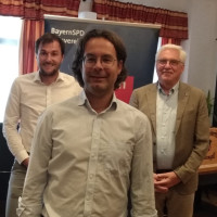 MdB Johannes Schätzl, Bürgermeisterkandidat Michael Gruber, 1. Bürgermeister Manfred Hammer